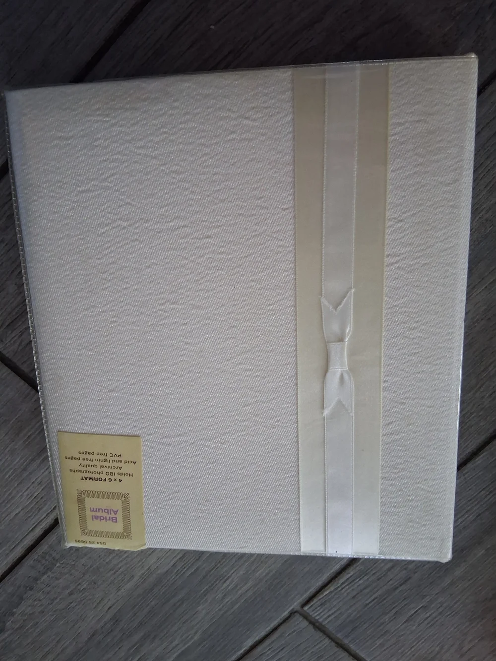 Target Ivory Textured Photo Album with Ribbon Accent